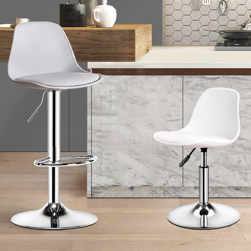 Contemporary Swivel Adjustable Height Bar-stool Indoor Bar Stool with Low Back Clearhalo 'Bar Furniture' 'Bar Stools' 'bar_stools' 'furn' 'furn_bar_stools' 'furniture_bar_stools' 'Kitchen & Dining Furniture' 'kitchen&dining_furn' 'kitchen' 'kitchen_furn' Furniture' 4575301