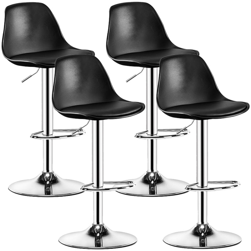 Contemporary Swivel Adjustable Height Bar-stool Indoor Bar Stool with Low Back Clearhalo 'Bar Furniture' 'Bar Stools' 'bar_stools' 'furn' 'furn_bar_stools' 'furniture_bar_stools' 'Kitchen & Dining Furniture' 'kitchen&dining_furn' 'kitchen' 'kitchen_furn' Furniture' 4575304