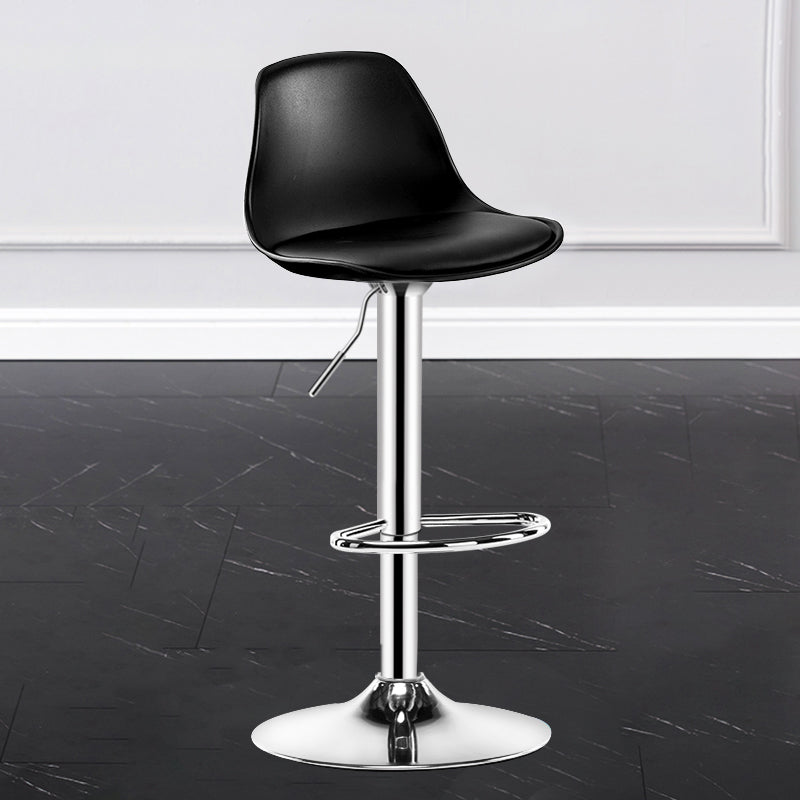 Contemporary Swivel Adjustable Height Bar-stool Indoor Bar Stool with Low Back Clearhalo 'Bar Furniture' 'Bar Stools' 'bar_stools' 'furn' 'furn_bar_stools' 'furniture_bar_stools' 'Kitchen & Dining Furniture' 'kitchen&dining_furn' 'kitchen' 'kitchen_furn' Furniture' 4575305