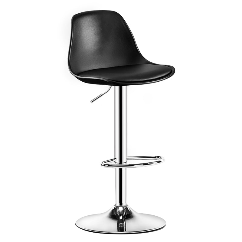 Contemporary Swivel Adjustable Height Bar-stool Indoor Bar Stool with Low Back Clearhalo 'Bar Furniture' 'Bar Stools' 'bar_stools' 'furn' 'furn_bar_stools' 'furniture_bar_stools' 'Kitchen & Dining Furniture' 'kitchen&dining_furn' 'kitchen' 'kitchen_furn' Furniture' 4575306