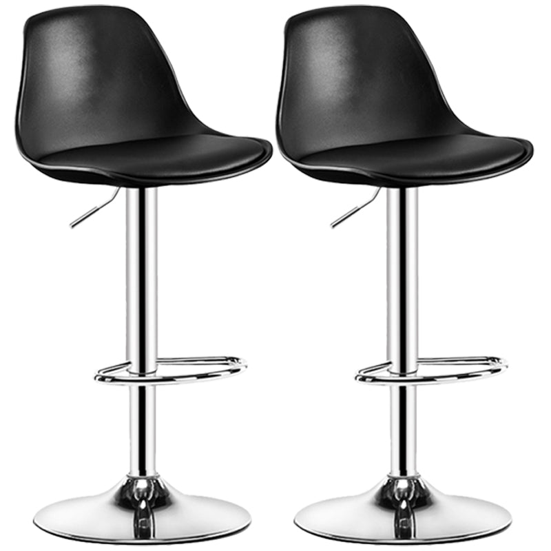 Contemporary Swivel Adjustable Height Bar-stool Indoor Bar Stool with Low Back Clearhalo 'Bar Furniture' 'Bar Stools' 'bar_stools' 'furn' 'furn_bar_stools' 'furniture_bar_stools' 'Kitchen & Dining Furniture' 'kitchen&dining_furn' 'kitchen' 'kitchen_furn' Furniture' 4575308