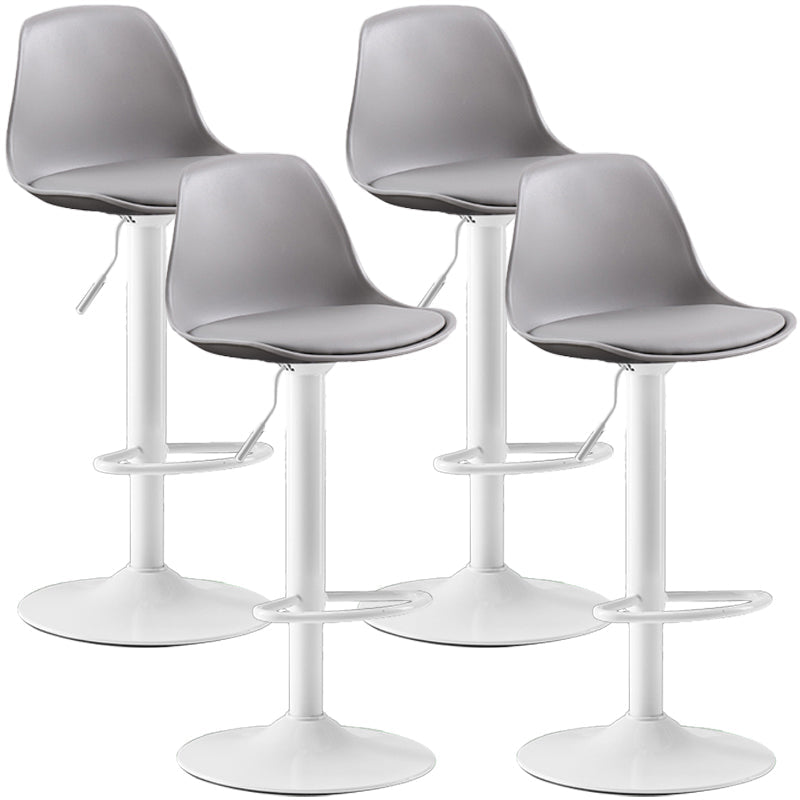Contemporary Swivel Adjustable Height Bar-stool Indoor Bar Stool with Low Back Clearhalo 'Bar Furniture' 'Bar Stools' 'bar_stools' 'furn' 'furn_bar_stools' 'furniture_bar_stools' 'Kitchen & Dining Furniture' 'kitchen&dining_furn' 'kitchen' 'kitchen_furn' Furniture' 4575310