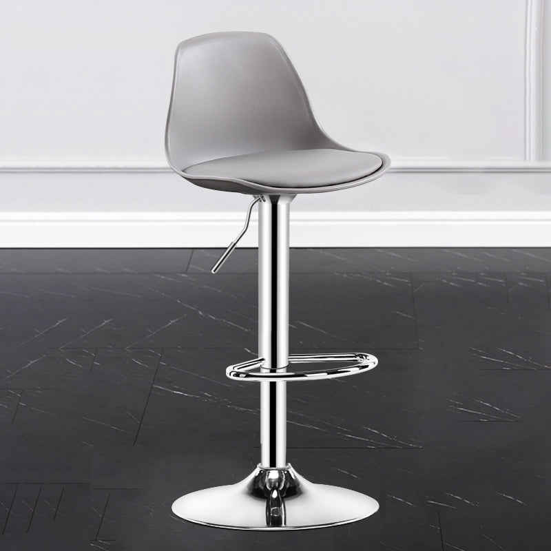 Contemporary Swivel Adjustable Height Bar-stool Indoor Bar Stool with Low Back Clearhalo 'Bar Furniture' 'Bar Stools' 'bar_stools' 'furn' 'furn_bar_stools' 'furniture_bar_stools' 'Kitchen & Dining Furniture' 'kitchen&dining_furn' 'kitchen' 'kitchen_furn' Furniture' 4575317