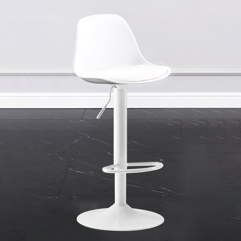 Contemporary Swivel Adjustable Height Bar-stool Indoor Bar Stool with Low Back Clearhalo 'Bar Furniture' 'Bar Stools' 'bar_stools' 'furn' 'furn_bar_stools' 'furniture_bar_stools' 'Kitchen & Dining Furniture' 'kitchen&dining_furn' 'kitchen' 'kitchen_furn' Furniture' 4575320