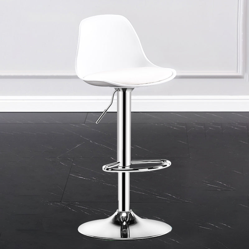 Contemporary Swivel Adjustable Height Bar-stool Indoor Bar Stool with Low Back Clearhalo 'Bar Furniture' 'Bar Stools' 'bar_stools' 'furn' 'furn_bar_stools' 'furniture_bar_stools' 'Kitchen & Dining Furniture' 'kitchen&dining_furn' 'kitchen' 'kitchen_furn' Furniture' 4575323