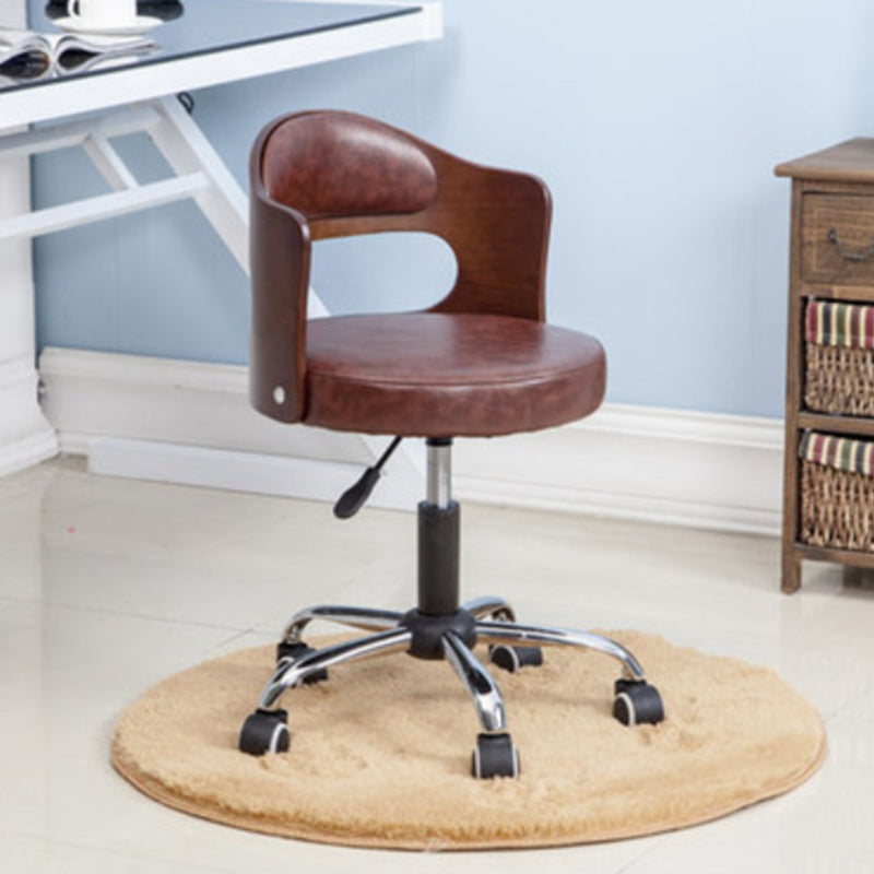 Modern Rotatable Adjustable Counter Stool Steel Bar Stool with Cushion Clearhalo 'Bar Furniture' 'Bar Stools' 'bar_stools' 'furn' 'furn_bar_stools' 'furniture_bar_stools' 'Kitchen & Dining Furniture' 'kitchen&dining_furn' 'kitchen' 'kitchen_furn' Furniture' 4575399