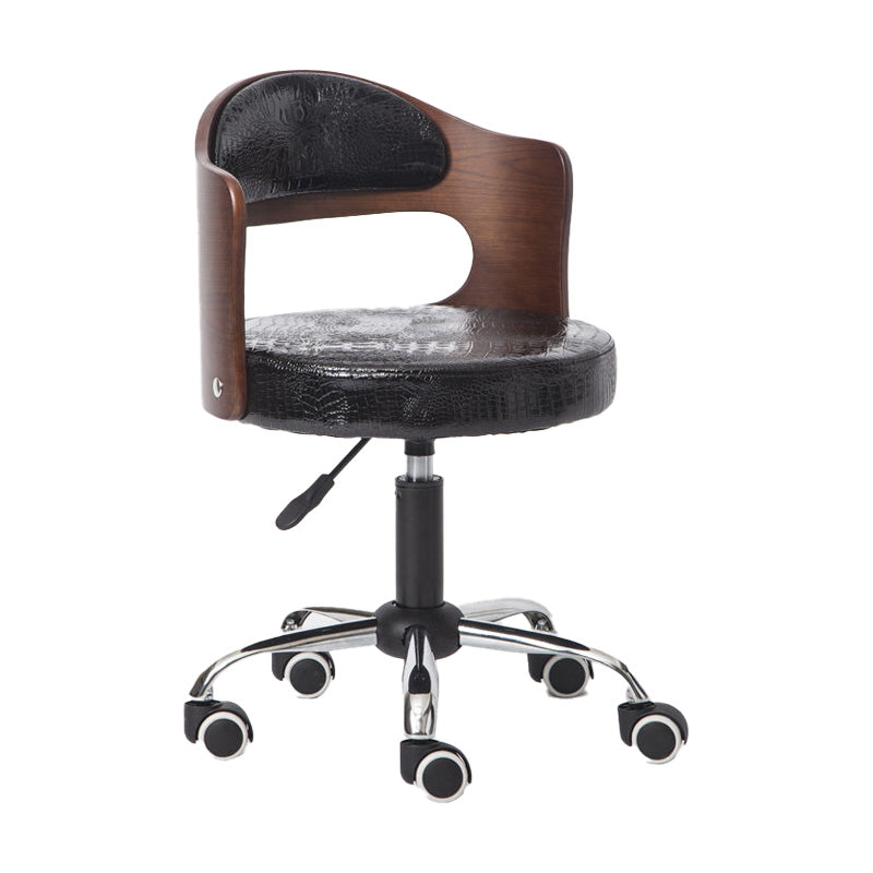 Modern Rotatable Adjustable Counter Stool Steel Bar Stool with Cushion Matte Black 1 Piece Clearhalo 'Bar Furniture' 'Bar Stools' 'bar_stools' 'furn' 'furn_bar_stools' 'furniture_bar_stools' 'Kitchen & Dining Furniture' 'kitchen&dining_furn' 'kitchen' 'kitchen_furn' Furniture' 4575400