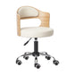 Modern Rotatable Adjustable Counter Stool Steel Bar Stool with Cushion Off-White 1 Piece Clearhalo 'Bar Furniture' 'Bar Stools' 'bar_stools' 'furn' 'furn_bar_stools' 'furniture_bar_stools' 'Kitchen & Dining Furniture' 'kitchen&dining_furn' 'kitchen' 'kitchen_furn' Furniture' 4575401