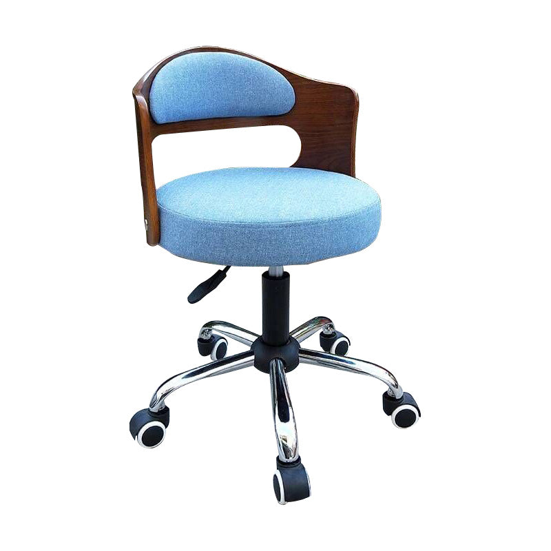 Modern Rotatable Adjustable Counter Stool Steel Bar Stool with Cushion Light Blue 1 Piece Clearhalo 'Bar Furniture' 'Bar Stools' 'bar_stools' 'furn' 'furn_bar_stools' 'furniture_bar_stools' 'Kitchen & Dining Furniture' 'kitchen&dining_furn' 'kitchen' 'kitchen_furn' Furniture' 4575408