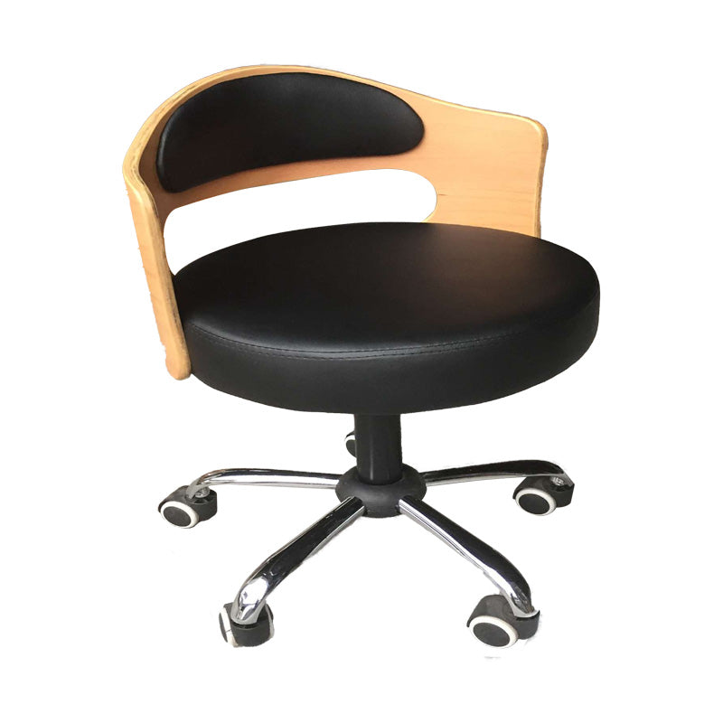 Modern Rotatable Adjustable Counter Stool Steel Bar Stool with Cushion Gloss Black 1 Piece Clearhalo 'Bar Furniture' 'Bar Stools' 'bar_stools' 'furn' 'furn_bar_stools' 'furniture_bar_stools' 'Kitchen & Dining Furniture' 'kitchen&dining_furn' 'kitchen' 'kitchen_furn' Furniture' 4575412