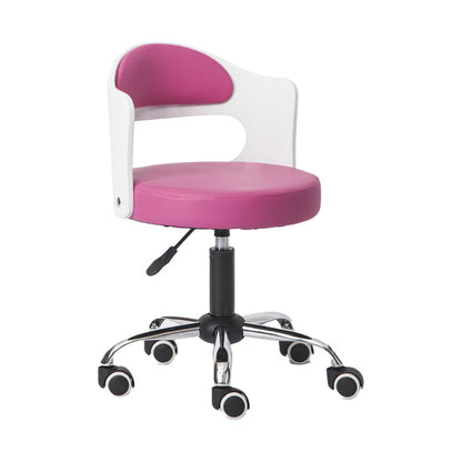 Modern Rotatable Adjustable Counter Stool Steel Bar Stool with Cushion Pink 1 Piece Clearhalo 'Bar Furniture' 'Bar Stools' 'bar_stools' 'furn' 'furn_bar_stools' 'furniture_bar_stools' 'Kitchen & Dining Furniture' 'kitchen&dining_furn' 'kitchen' 'kitchen_furn' Furniture' 4575413