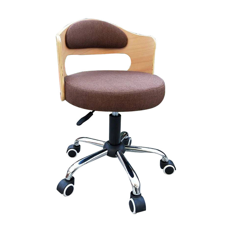 Modern Rotatable Adjustable Counter Stool Steel Bar Stool with Cushion Light Coffee 1 Piece Clearhalo 'Bar Furniture' 'Bar Stools' 'bar_stools' 'furn' 'furn_bar_stools' 'furniture_bar_stools' 'Kitchen & Dining Furniture' 'kitchen&dining_furn' 'kitchen' 'kitchen_furn' Furniture' 4575415