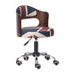 Modern Rotatable Adjustable Counter Stool Steel Bar Stool with Cushion Red-Blue 1 Piece Clearhalo 'Bar Furniture' 'Bar Stools' 'bar_stools' 'furn' 'furn_bar_stools' 'furniture_bar_stools' 'Kitchen & Dining Furniture' 'kitchen&dining_furn' 'kitchen' 'kitchen_furn' Furniture' 4575419