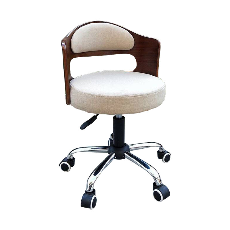 Modern Rotatable Adjustable Counter Stool Steel Bar Stool with Cushion Khaki 1 Piece Clearhalo 'Bar Furniture' 'Bar Stools' 'bar_stools' 'furn' 'furn_bar_stools' 'furniture_bar_stools' 'Kitchen & Dining Furniture' 'kitchen&dining_furn' 'kitchen' 'kitchen_furn' Furniture' 4575421