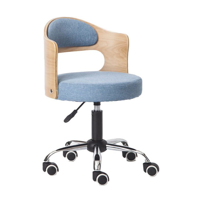 Modern Rotatable Adjustable Counter Stool Steel Bar Stool with Cushion Sky Blue 1 Piece Clearhalo 'Bar Furniture' 'Bar Stools' 'bar_stools' 'furn' 'furn_bar_stools' 'furniture_bar_stools' 'Kitchen & Dining Furniture' 'kitchen&dining_furn' 'kitchen' 'kitchen_furn' Furniture' 4575422