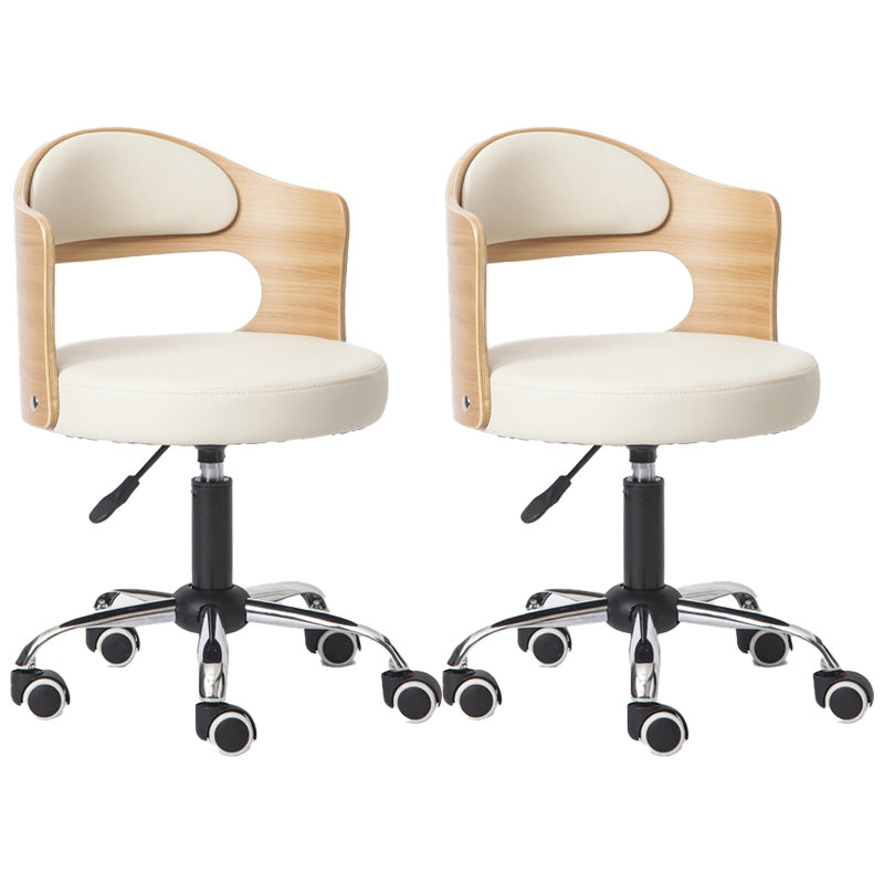 Modern Rotatable Adjustable Counter Stool Steel Bar Stool with Cushion Off-White 2 Piece Set Clearhalo 'Bar Furniture' 'Bar Stools' 'bar_stools' 'furn' 'furn_bar_stools' 'furniture_bar_stools' 'Kitchen & Dining Furniture' 'kitchen&dining_furn' 'kitchen' 'kitchen_furn' Furniture' 4575426