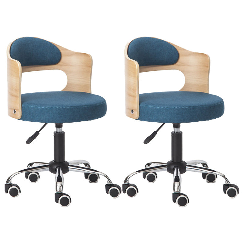 Modern Rotatable Adjustable Counter Stool Steel Bar Stool with Cushion Dark Blue 2 Piece Set Clearhalo 'Bar Furniture' 'Bar Stools' 'bar_stools' 'furn' 'furn_bar_stools' 'furniture_bar_stools' 'Kitchen & Dining Furniture' 'kitchen&dining_furn' 'kitchen' 'kitchen_furn' Furniture' 4575427