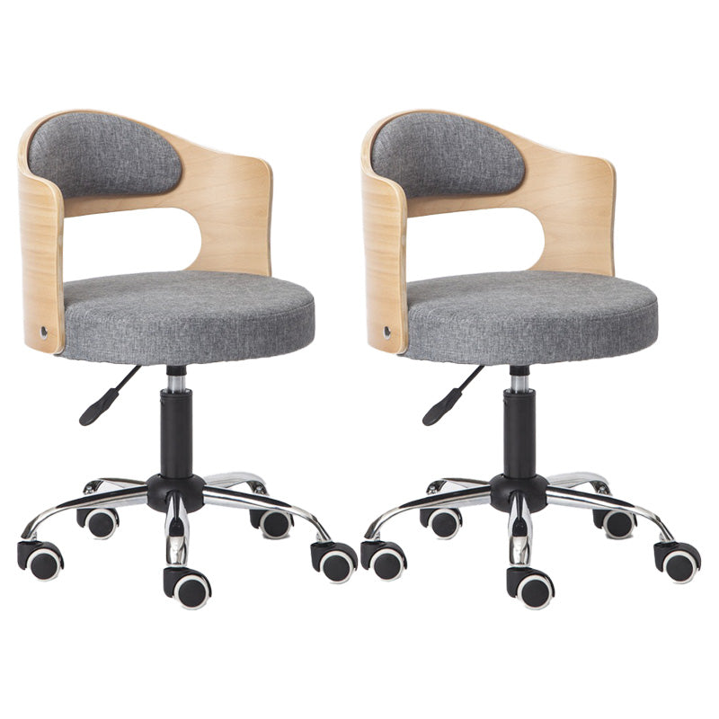 Modern Rotatable Adjustable Counter Stool Steel Bar Stool with Cushion Grey 2 Piece Set Clearhalo 'Bar Furniture' 'Bar Stools' 'bar_stools' 'furn' 'furn_bar_stools' 'furniture_bar_stools' 'Kitchen & Dining Furniture' 'kitchen&dining_furn' 'kitchen' 'kitchen_furn' Furniture' 4575429