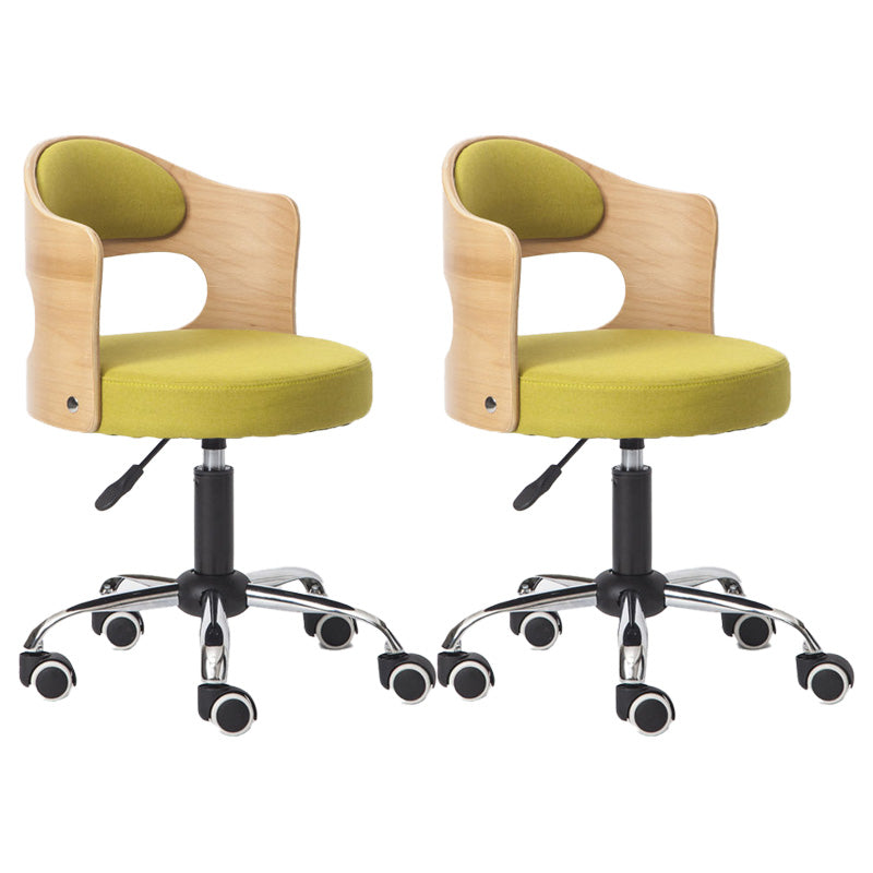 Modern Rotatable Adjustable Counter Stool Steel Bar Stool with Cushion Light Green 2 Piece Set Clearhalo 'Bar Furniture' 'Bar Stools' 'bar_stools' 'furn' 'furn_bar_stools' 'furniture_bar_stools' 'Kitchen & Dining Furniture' 'kitchen&dining_furn' 'kitchen' 'kitchen_furn' Furniture' 4575431