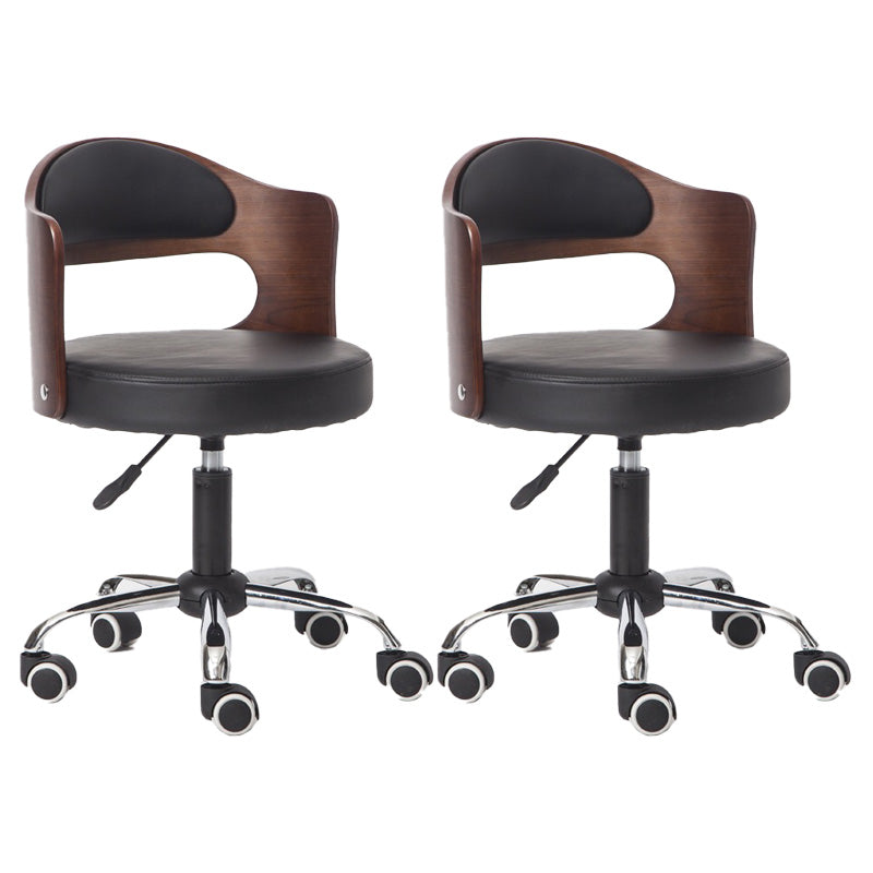 Modern Rotatable Adjustable Counter Stool Steel Bar Stool with Cushion Black 2 Piece Set Clearhalo 'Bar Furniture' 'Bar Stools' 'bar_stools' 'furn' 'furn_bar_stools' 'furniture_bar_stools' 'Kitchen & Dining Furniture' 'kitchen&dining_furn' 'kitchen' 'kitchen_furn' Furniture' 4575432