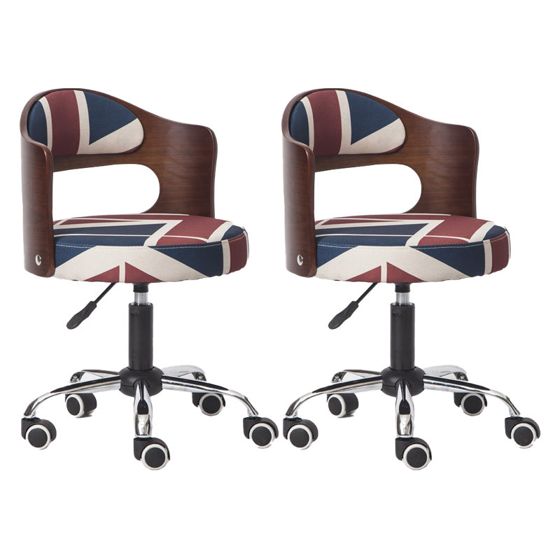 Modern Rotatable Adjustable Counter Stool Steel Bar Stool with Cushion Red-Blue 2 Piece Set Clearhalo 'Bar Furniture' 'Bar Stools' 'bar_stools' 'furn' 'furn_bar_stools' 'furniture_bar_stools' 'Kitchen & Dining Furniture' 'kitchen&dining_furn' 'kitchen' 'kitchen_furn' Furniture' 4575433