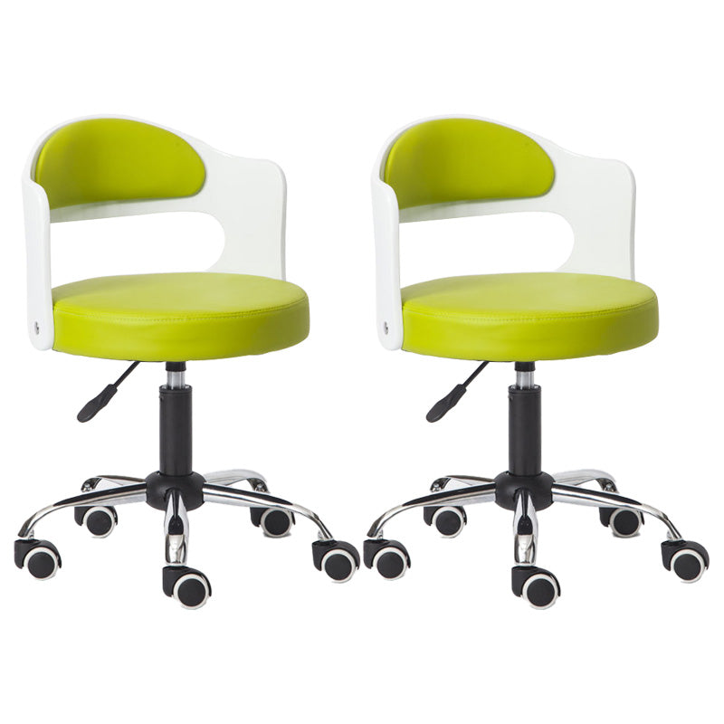 Modern Rotatable Adjustable Counter Stool Steel Bar Stool with Cushion Green 2 Piece Set Clearhalo 'Bar Furniture' 'Bar Stools' 'bar_stools' 'furn' 'furn_bar_stools' 'furniture_bar_stools' 'Kitchen & Dining Furniture' 'kitchen&dining_furn' 'kitchen' 'kitchen_furn' Furniture' 4575436
