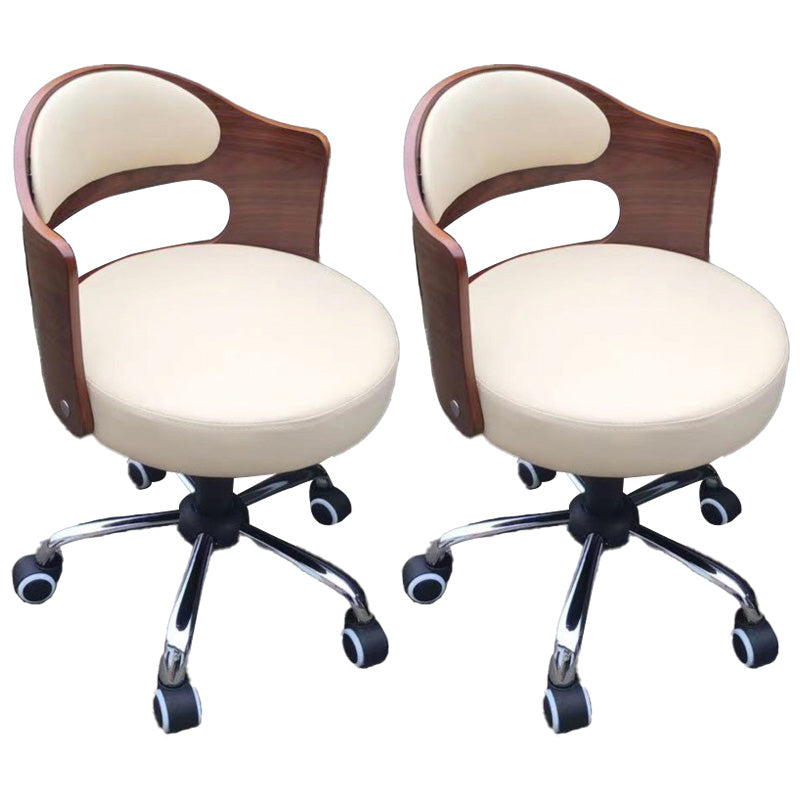 Modern Rotatable Adjustable Counter Stool Steel Bar Stool with Cushion Beige 2 Piece Set Clearhalo 'Bar Furniture' 'Bar Stools' 'bar_stools' 'furn' 'furn_bar_stools' 'furniture_bar_stools' 'Kitchen & Dining Furniture' 'kitchen&dining_furn' 'kitchen' 'kitchen_furn' Furniture' 4575439