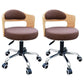 Modern Rotatable Adjustable Counter Stool Steel Bar Stool with Cushion Light Coffee 2 Piece Set Clearhalo 'Bar Furniture' 'Bar Stools' 'bar_stools' 'furn' 'furn_bar_stools' 'furniture_bar_stools' 'Kitchen & Dining Furniture' 'kitchen&dining_furn' 'kitchen' 'kitchen_furn' Furniture' 4575440
