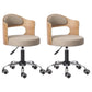 Modern Rotatable Adjustable Counter Stool Steel Bar Stool with Cushion Gray-Khaki 2 Piece Set Clearhalo 'Bar Furniture' 'Bar Stools' 'bar_stools' 'furn' 'furn_bar_stools' 'furniture_bar_stools' 'Kitchen & Dining Furniture' 'kitchen&dining_furn' 'kitchen' 'kitchen_furn' Furniture' 4575442