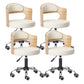 Modern Rotatable Adjustable Counter Stool Steel Bar Stool with Cushion Off-White 4 Piece Set Clearhalo 'Bar Furniture' 'Bar Stools' 'bar_stools' 'furn' 'furn_bar_stools' 'furniture_bar_stools' 'Kitchen & Dining Furniture' 'kitchen&dining_furn' 'kitchen' 'kitchen_furn' Furniture' 4575444