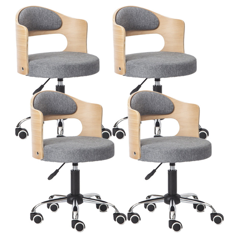 Modern Rotatable Adjustable Counter Stool Steel Bar Stool with Cushion Grey 4 Piece Set Clearhalo 'Bar Furniture' 'Bar Stools' 'bar_stools' 'furn' 'furn_bar_stools' 'furniture_bar_stools' 'Kitchen & Dining Furniture' 'kitchen&dining_furn' 'kitchen' 'kitchen_furn' Furniture' 4575447