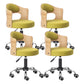 Modern Rotatable Adjustable Counter Stool Steel Bar Stool with Cushion Light Green 4 Piece Set Clearhalo 'Bar Furniture' 'Bar Stools' 'bar_stools' 'furn' 'furn_bar_stools' 'furniture_bar_stools' 'Kitchen & Dining Furniture' 'kitchen&dining_furn' 'kitchen' 'kitchen_furn' Furniture' 4575449