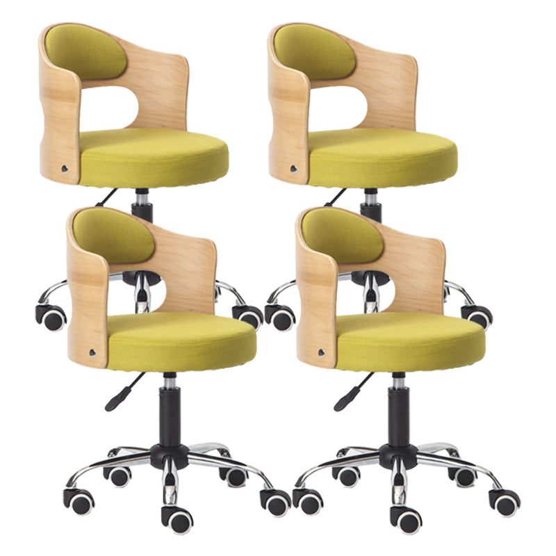 Modern Rotatable Adjustable Counter Stool Steel Bar Stool with Cushion Light Green 4 Piece Set Clearhalo 'Bar Furniture' 'Bar Stools' 'bar_stools' 'furn' 'furn_bar_stools' 'furniture_bar_stools' 'Kitchen & Dining Furniture' 'kitchen&dining_furn' 'kitchen' 'kitchen_furn' Furniture' 4575449