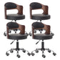 Modern Rotatable Adjustable Counter Stool Steel Bar Stool with Cushion Black 4 Piece Set Clearhalo 'Bar Furniture' 'Bar Stools' 'bar_stools' 'furn' 'furn_bar_stools' 'furniture_bar_stools' 'Kitchen & Dining Furniture' 'kitchen&dining_furn' 'kitchen' 'kitchen_furn' Furniture' 4575450
