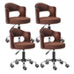 Modern Rotatable Adjustable Counter Stool Steel Bar Stool with Cushion Coffee 4 Piece Set Clearhalo 'Bar Furniture' 'Bar Stools' 'bar_stools' 'furn' 'furn_bar_stools' 'furniture_bar_stools' 'Kitchen & Dining Furniture' 'kitchen&dining_furn' 'kitchen' 'kitchen_furn' Furniture' 4575452