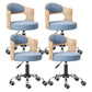 Modern Rotatable Adjustable Counter Stool Steel Bar Stool with Cushion Sky Blue 4 Piece Set Clearhalo 'Bar Furniture' 'Bar Stools' 'bar_stools' 'furn' 'furn_bar_stools' 'furniture_bar_stools' 'Kitchen & Dining Furniture' 'kitchen&dining_furn' 'kitchen' 'kitchen_furn' Furniture' 4575453