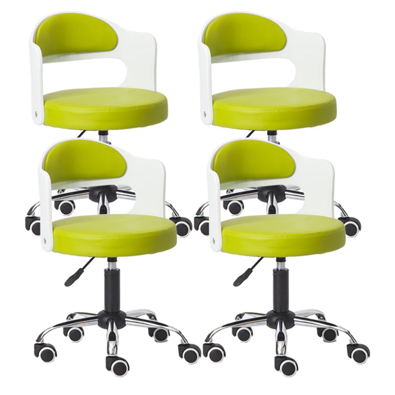 Modern Rotatable Adjustable Counter Stool Steel Bar Stool with Cushion Green 4 Piece Set Clearhalo 'Bar Furniture' 'Bar Stools' 'bar_stools' 'furn' 'furn_bar_stools' 'furniture_bar_stools' 'Kitchen & Dining Furniture' 'kitchen&dining_furn' 'kitchen' 'kitchen_furn' Furniture' 4575454