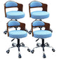 Modern Rotatable Adjustable Counter Stool Steel Bar Stool with Cushion Light Blue 4 Piece Set Clearhalo 'Bar Furniture' 'Bar Stools' 'bar_stools' 'furn' 'furn_bar_stools' 'furniture_bar_stools' 'Kitchen & Dining Furniture' 'kitchen&dining_furn' 'kitchen' 'kitchen_furn' Furniture' 4575455