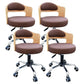 Modern Rotatable Adjustable Counter Stool Steel Bar Stool with Cushion Light Coffee 4 Piece Set Clearhalo 'Bar Furniture' 'Bar Stools' 'bar_stools' 'furn' 'furn_bar_stools' 'furniture_bar_stools' 'Kitchen & Dining Furniture' 'kitchen&dining_furn' 'kitchen' 'kitchen_furn' Furniture' 4575458