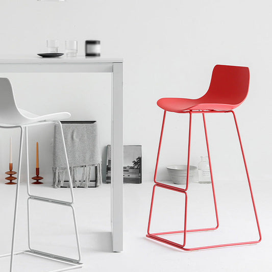 Industrial Style Bar Stool Sled Legs PP Bucket Seat for Kitchen Bar Clearhalo 'Bar Furniture' 'Bar Stools' 'bar_stools' 'furn' 'furn_bar_stools' 'furniture_bar_stools' 'Kitchen & Dining Furniture' 'kitchen&dining_furn' 'kitchen' 'kitchen_furn' Furniture' 4575469