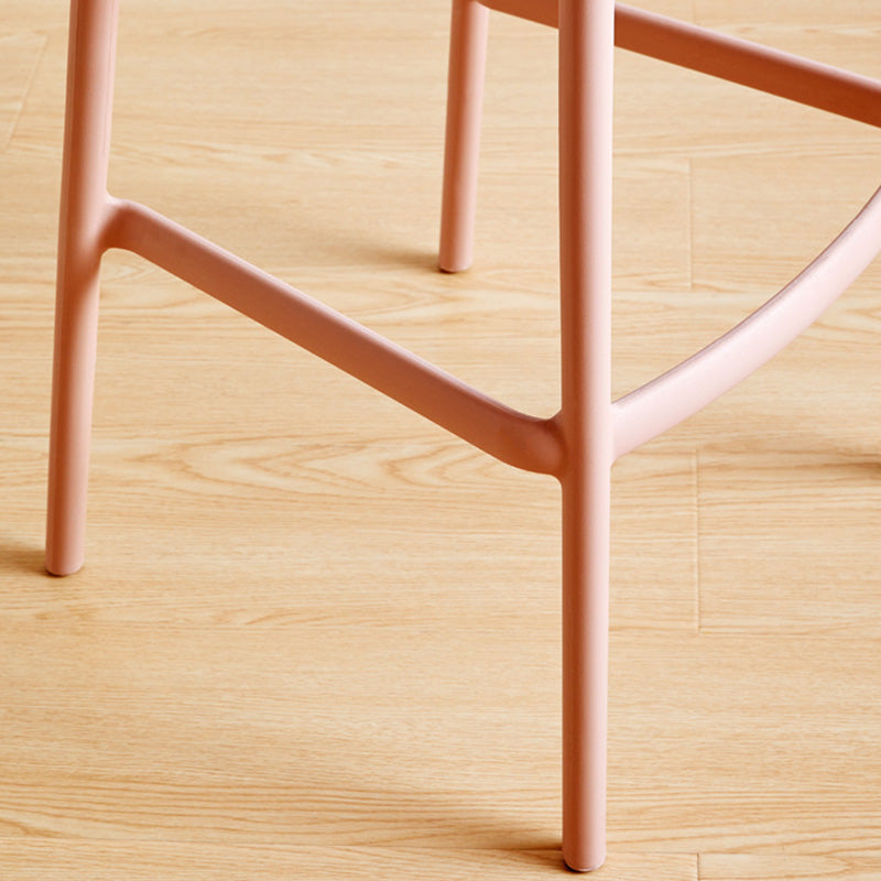 Modern Style Plastic Bar Stool with Footrest and Low Back Living Room Simple Bar Stool Clearhalo 'Bar Furniture' 'Bar Stools' 'bar_stools' 'furn' 'furn_bar_stools' 'furniture_bar_stools' 'Kitchen & Dining Furniture' 'kitchen&dining_furn' 'kitchen' 'kitchen_furn' Furniture' 4575523