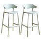 Modern Style Plastic Bar Stool with Footrest and Low Back Living Room Simple Bar Stool Green 2 Piece Set Bar Stool(30"H) Clearhalo 'Bar Furniture' 'Bar Stools' 'bar_stools' 'furn' 'furn_bar_stools' 'furniture_bar_stools' 'Kitchen & Dining Furniture' 'kitchen&dining_furn' 'kitchen' 'kitchen_furn' Furniture' 4575550