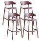 Modern Style Plastic Bar Stool with Footrest and Low Back Living Room Simple Bar Stool Coffee 4 Piece Set Bar Stool(30"H) Clearhalo 'Bar Furniture' 'Bar Stools' 'bar_stools' 'furn' 'furn_bar_stools' 'furniture_bar_stools' 'Kitchen & Dining Furniture' 'kitchen&dining_furn' 'kitchen' 'kitchen_furn' Furniture' 4575570