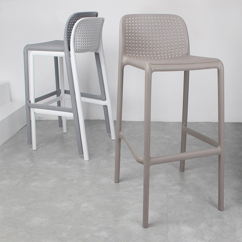 Scandinavia Style Bar-stool Square Seat PP Legs for Kitchen Bar Clearhalo 'Bar Furniture' 'Bar Stools' 'bar_stools' 'furn' 'furn_bar_stools' 'furniture_bar_stools' 'Kitchen & Dining Furniture' 'kitchen&dining_furn' 'kitchen' 'kitchen_furn' Furniture' 4575579