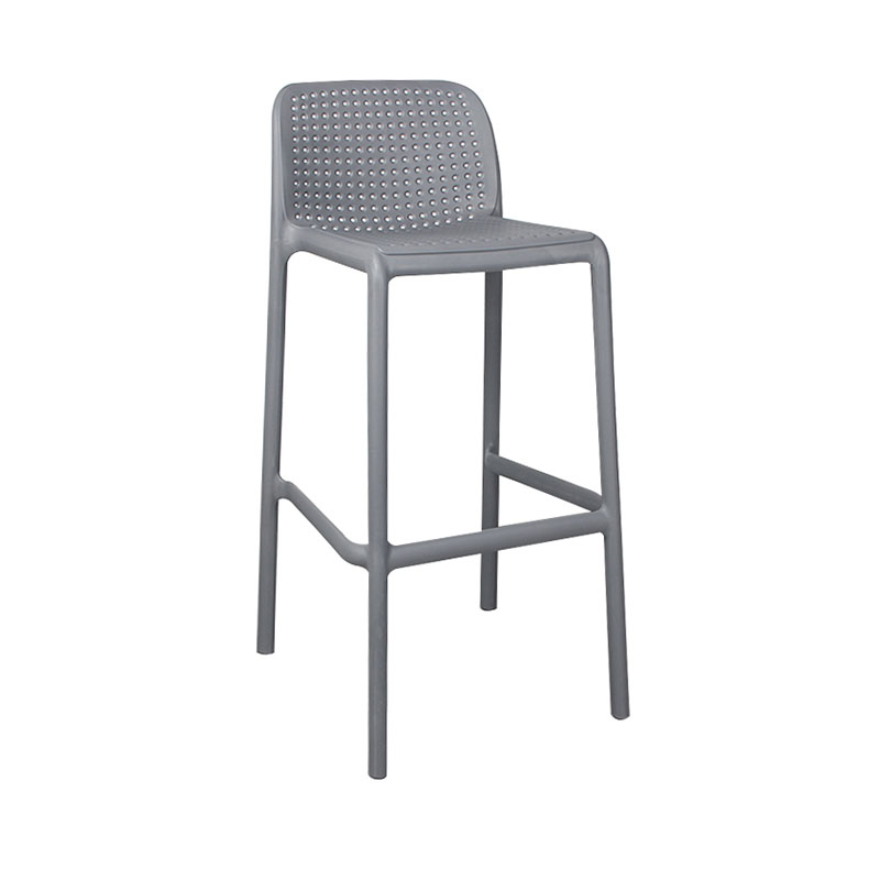 Scandinavia Style Bar-stool Square Seat PP Legs for Kitchen Bar Grey 1 Piece Clearhalo 'Bar Furniture' 'Bar Stools' 'bar_stools' 'furn' 'furn_bar_stools' 'furniture_bar_stools' 'Kitchen & Dining Furniture' 'kitchen&dining_furn' 'kitchen' 'kitchen_furn' Furniture' 4575580