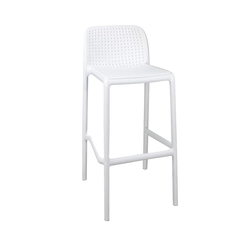 Scandinavia Style Bar-stool Square Seat PP Legs for Kitchen Bar White 1 Piece Clearhalo 'Bar Furniture' 'Bar Stools' 'bar_stools' 'furn' 'furn_bar_stools' 'furniture_bar_stools' 'Kitchen & Dining Furniture' 'kitchen&dining_furn' 'kitchen' 'kitchen_furn' Furniture' 4575585