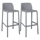 Scandinavia Style Bar-stool Square Seat PP Legs for Kitchen Bar Grey 2 Piece Set Clearhalo 'Bar Furniture' 'Bar Stools' 'bar_stools' 'furn' 'furn_bar_stools' 'furniture_bar_stools' 'Kitchen & Dining Furniture' 'kitchen&dining_furn' 'kitchen' 'kitchen_furn' Furniture' 4575595