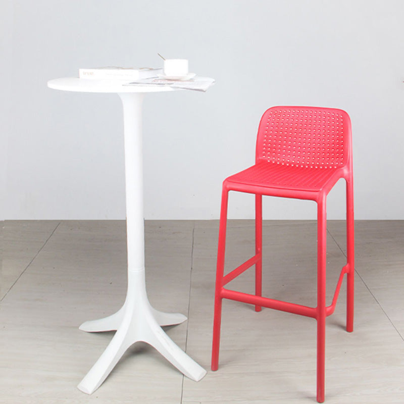 Scandinavia Style Bar-stool Square Seat PP Legs for Kitchen Bar Clearhalo 'Bar Furniture' 'Bar Stools' 'bar_stools' 'furn' 'furn_bar_stools' 'furniture_bar_stools' 'Kitchen & Dining Furniture' 'kitchen&dining_furn' 'kitchen' 'kitchen_furn' Furniture' 4575598