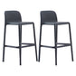 Scandinavia Style Bar-stool Square Seat PP Legs for Kitchen Bar Black 2 Piece Set Clearhalo 'Bar Furniture' 'Bar Stools' 'bar_stools' 'furn' 'furn_bar_stools' 'furniture_bar_stools' 'Kitchen & Dining Furniture' 'kitchen&dining_furn' 'kitchen' 'kitchen_furn' Furniture' 4575600