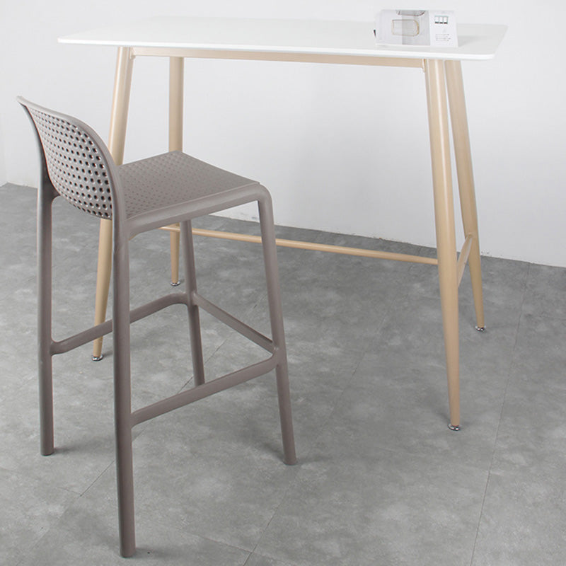 Scandinavia Style Bar-stool Square Seat PP Legs for Kitchen Bar Clearhalo 'Bar Furniture' 'Bar Stools' 'bar_stools' 'furn' 'furn_bar_stools' 'furniture_bar_stools' 'Kitchen & Dining Furniture' 'kitchen&dining_furn' 'kitchen' 'kitchen_furn' Furniture' 4575601